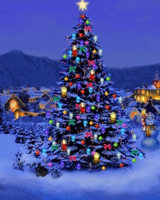 Christmas Tree papel de parede para celular para Nokia 700