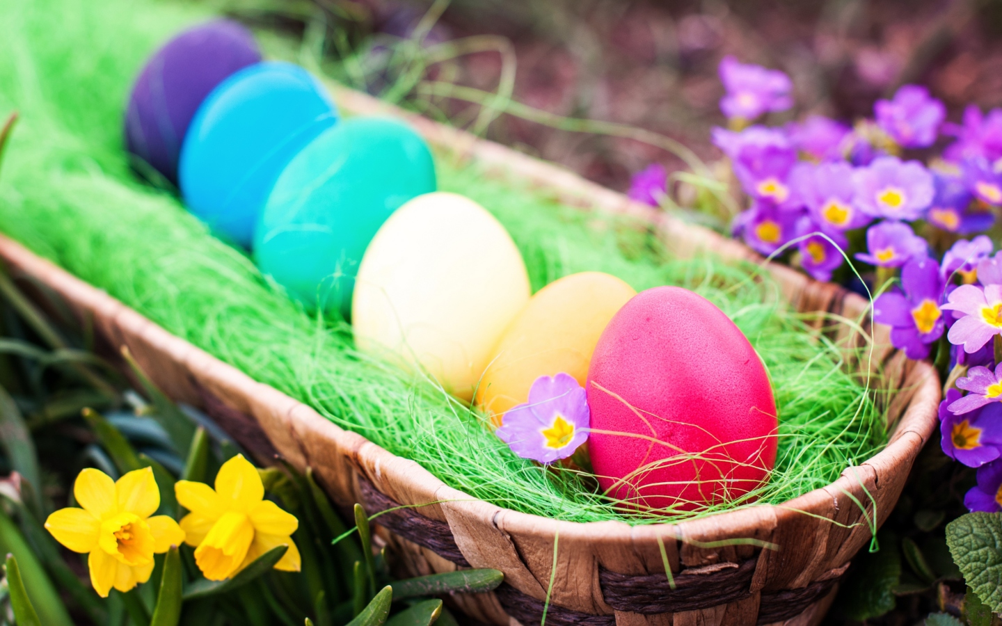 Обои Colorful Easter Eggs 1440x900