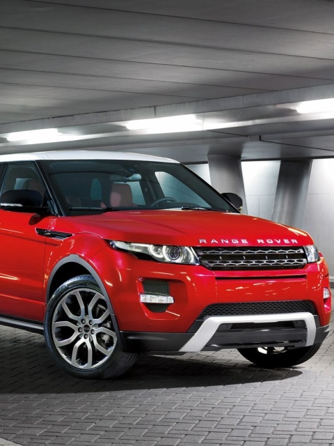 Land Rover Range Rover Evoque SUV Red wallpaper 480x640