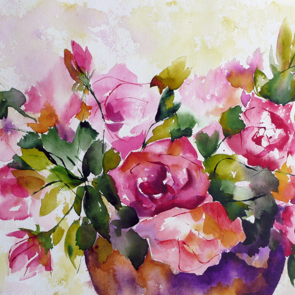 Watercolor Flowers screenshot #1 1024x1024