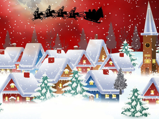Das Homemade Christmas Card Wallpaper 320x240