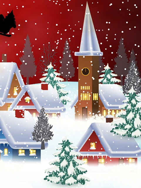 Fondo de pantalla Homemade Christmas Card 480x640