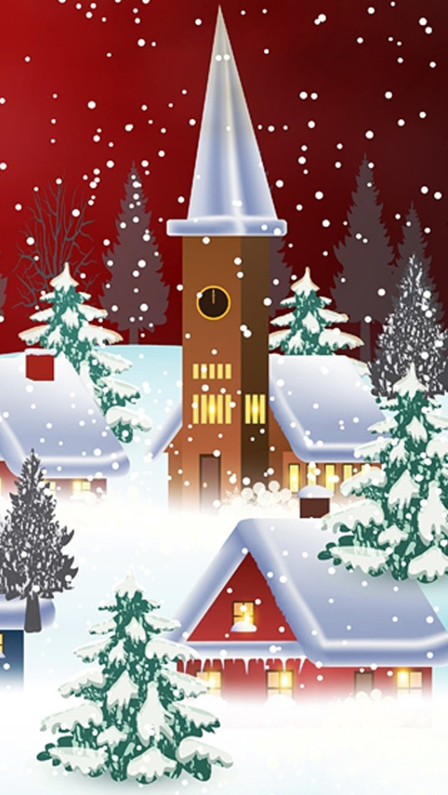 Обои Homemade Christmas Card 640x1136