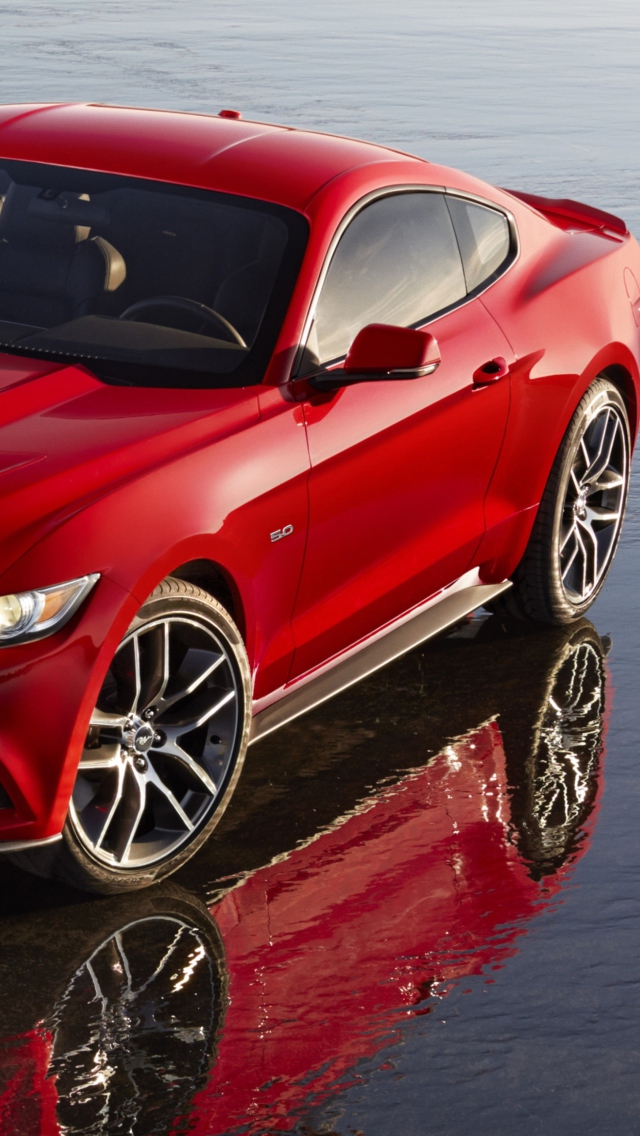 Fondo de pantalla 2015 Ford Mustang 640x1136