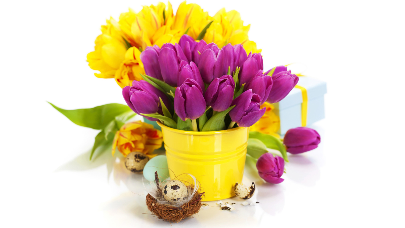 Spring Easter Flowers wallpaper 1366x768