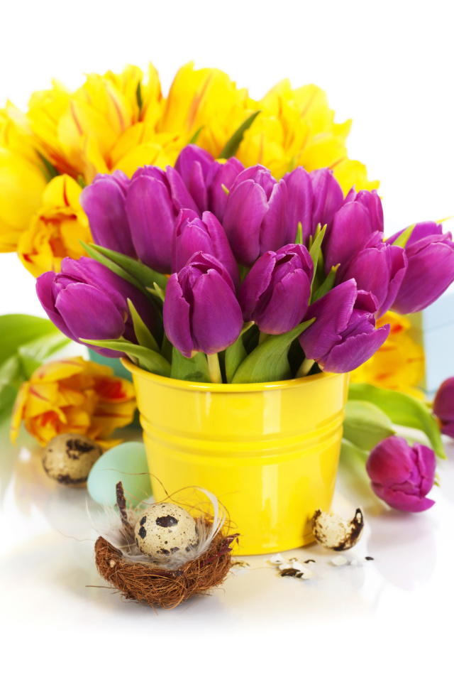 Fondo de pantalla Spring Easter Flowers 640x960