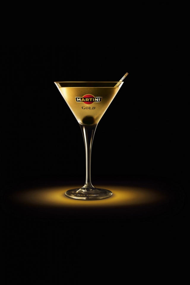 Das Martini Gold Finger Wallpaper 640x960
