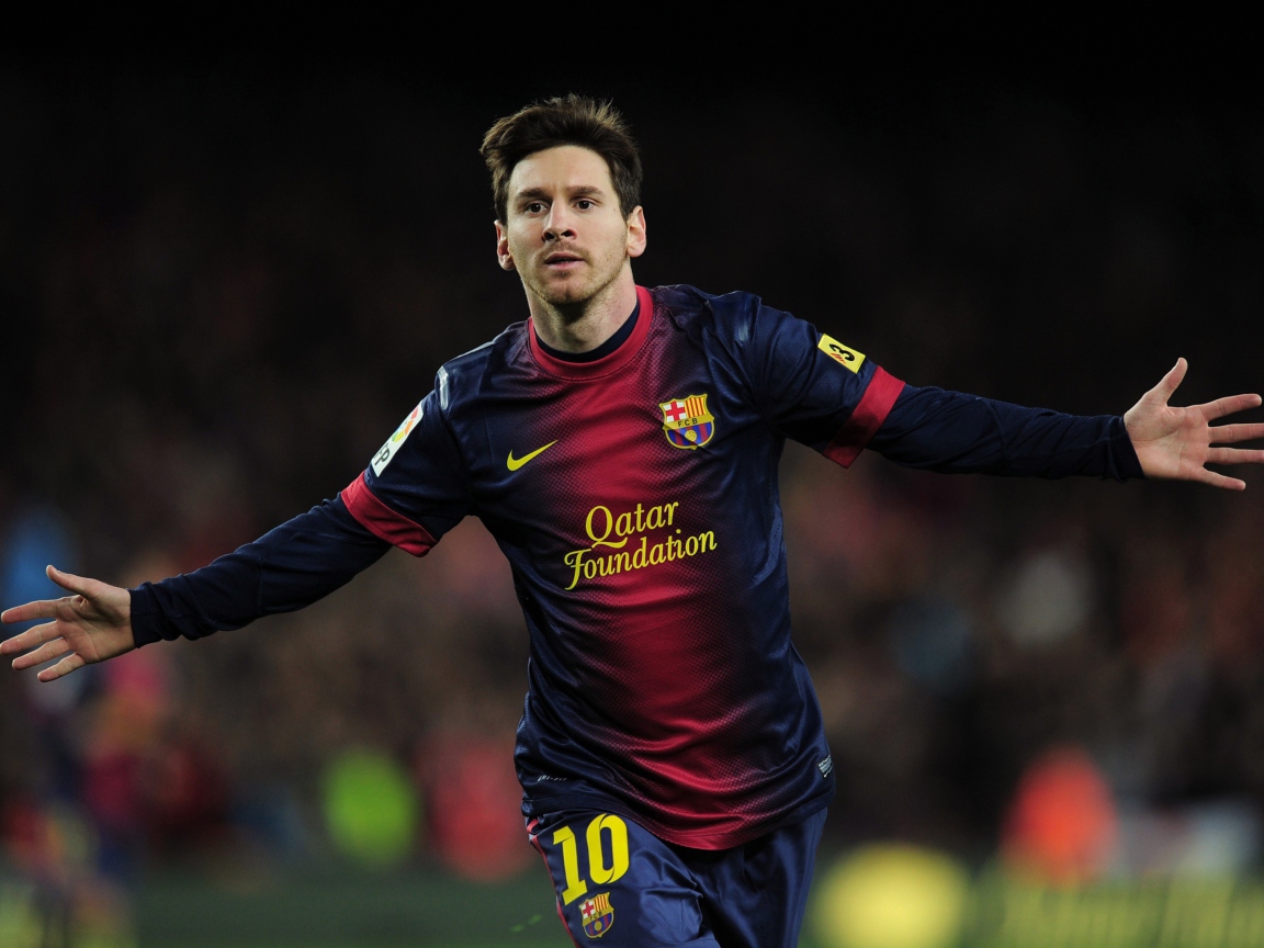 Обои Lionel Messi Barcelona 1152x864