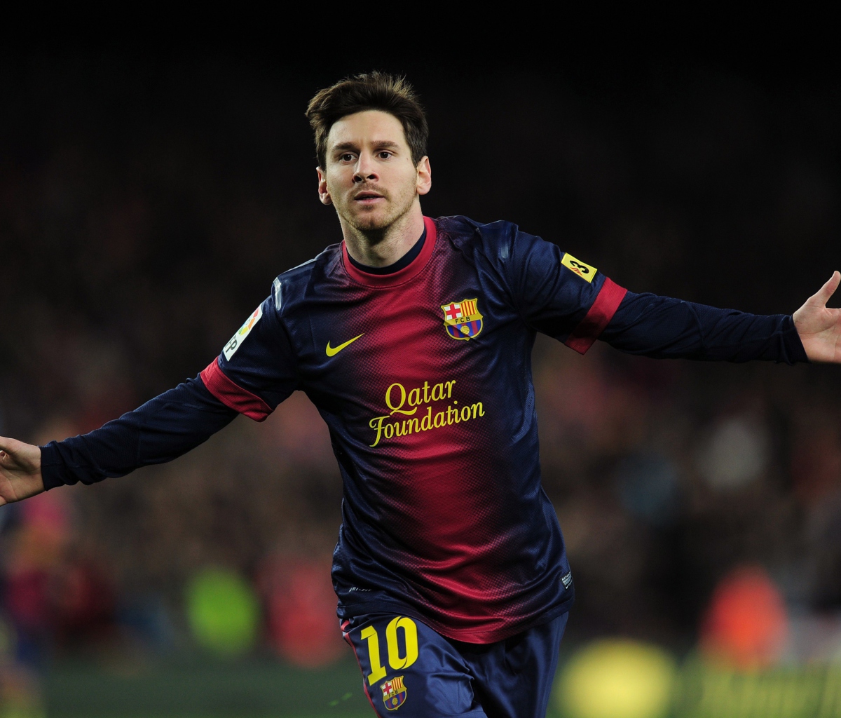 Обои Lionel Messi Barcelona 1200x1024