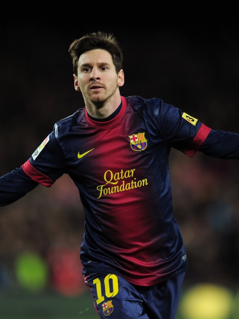 Fondo de pantalla Lionel Messi Barcelona 480x640