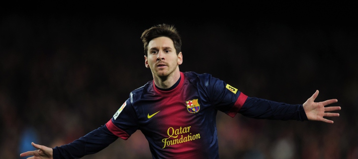 Fondo de pantalla Lionel Messi Barcelona 720x320