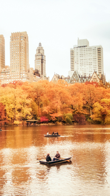 Fondo de pantalla Autumn In New York Central Park 360x640