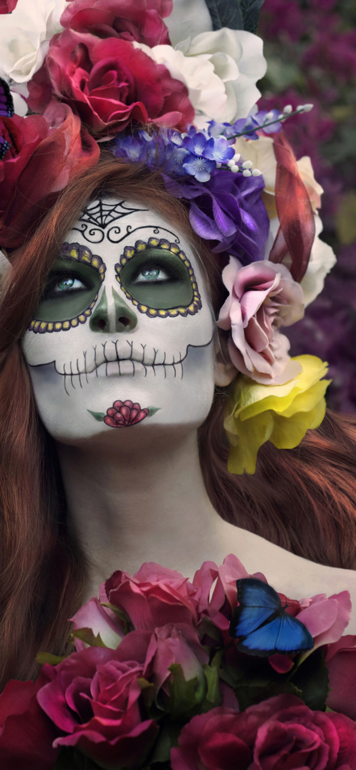 Fondo de pantalla Mexican Day Of The Dead Face Art 1170x2532