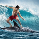 Sfondi Shark Surfing 128x128