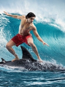 Sfondi Shark Surfing 132x176