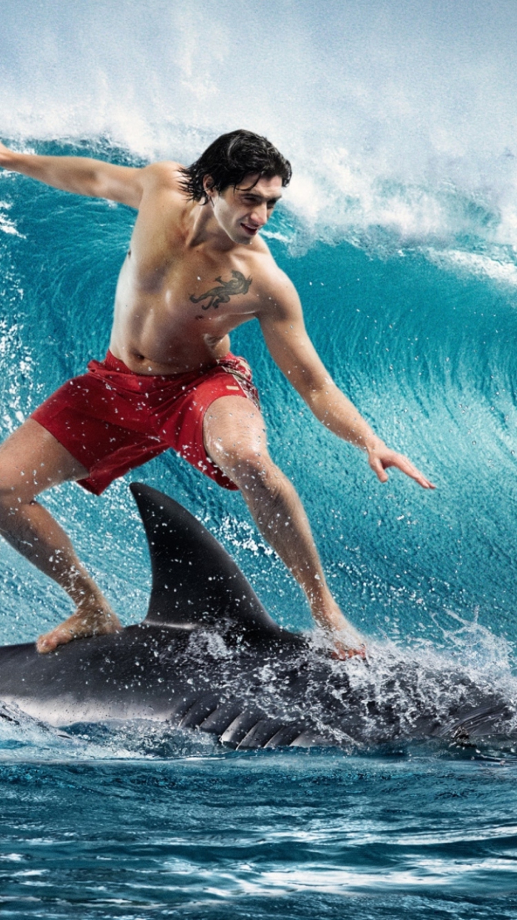 Das Shark Surfing Wallpaper 750x1334