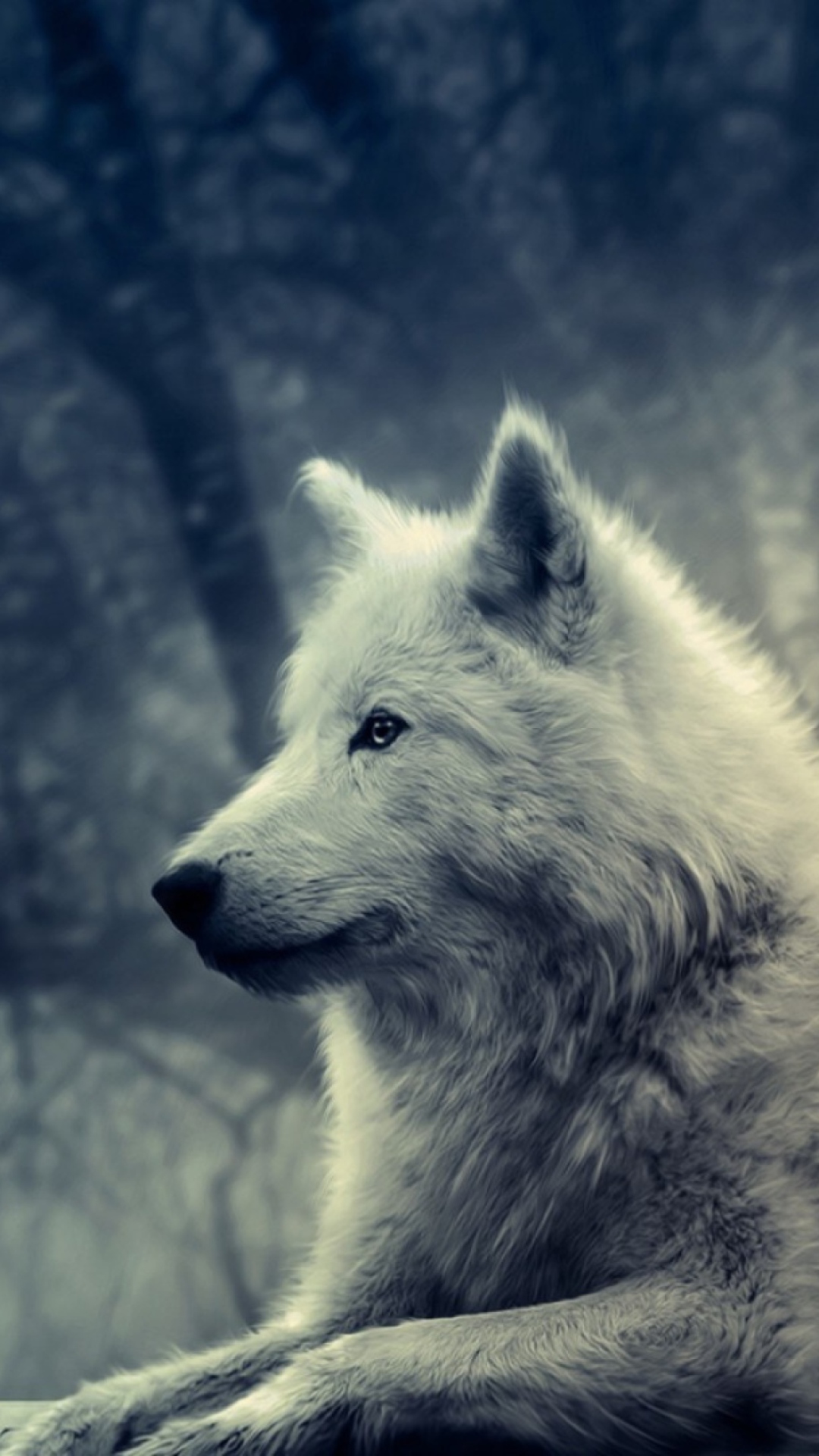 Screenshot №1 pro téma White Wolf Painting 1080x1920