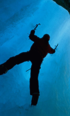 Das Ice Climbing Wallpaper 240x400
