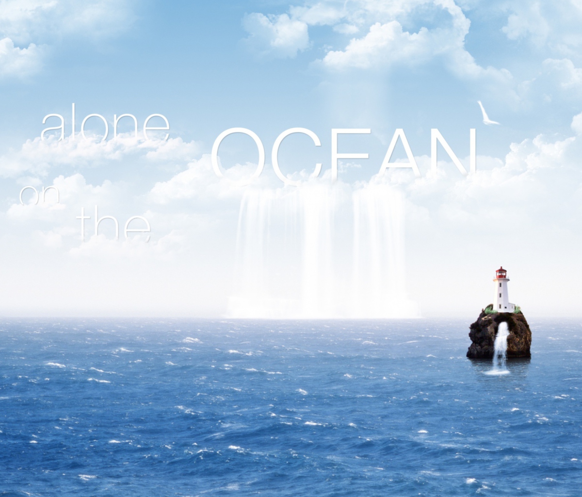 Das Alone In The Ocean Wallpaper 1200x1024