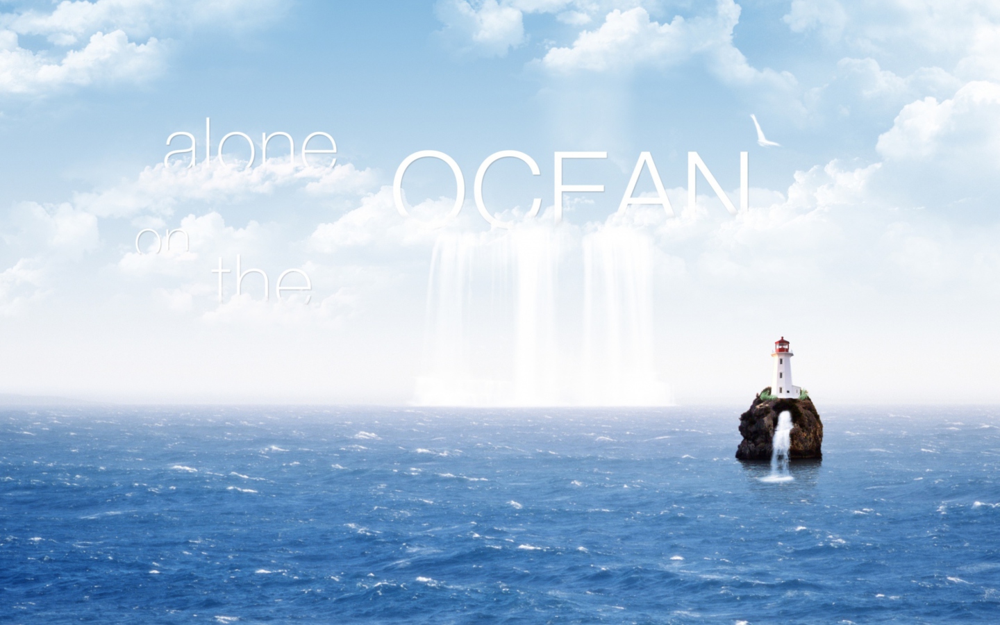 Обои Alone In The Ocean 1440x900