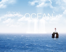 Alone In The Ocean wallpaper 220x176