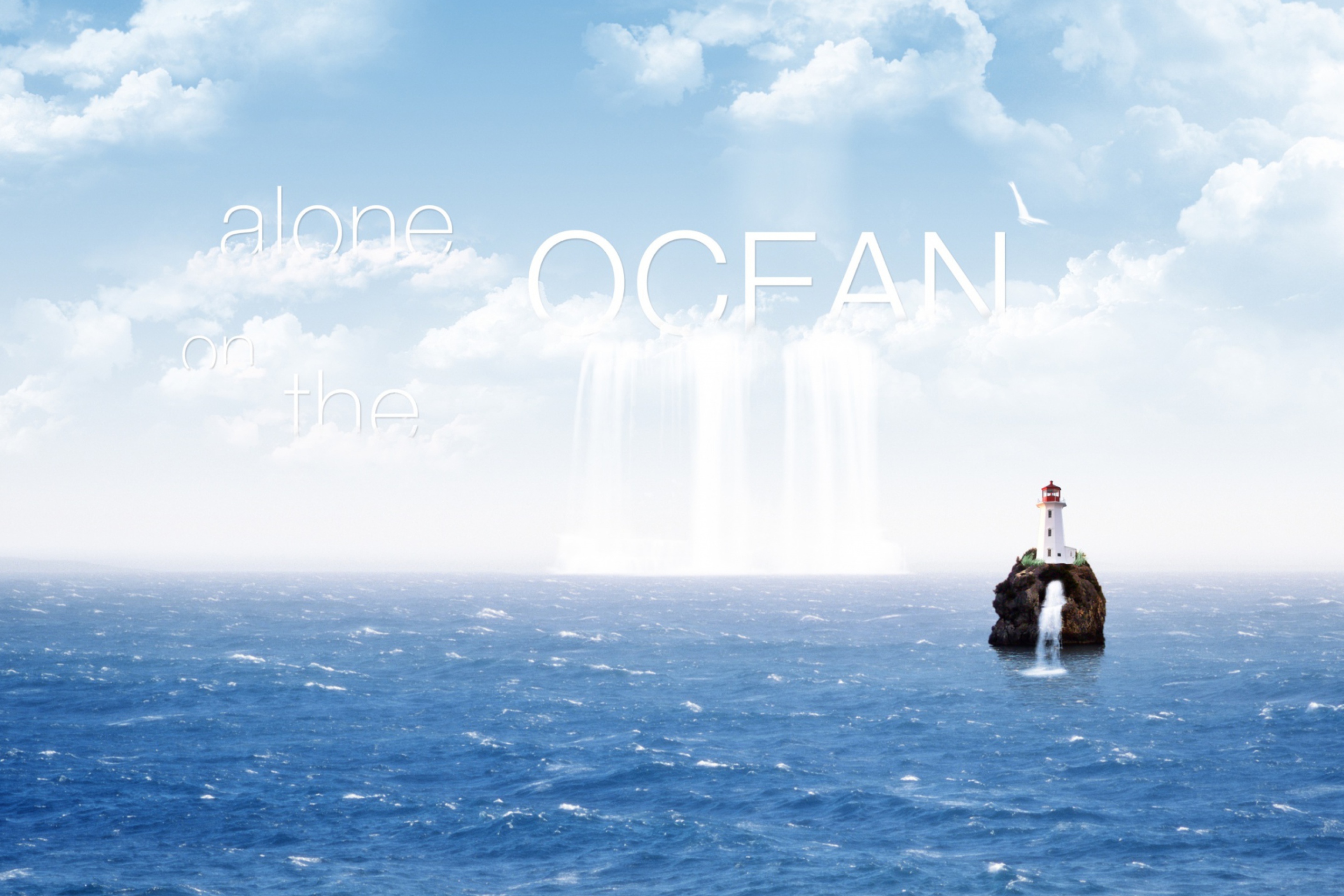 Das Alone In The Ocean Wallpaper 2880x1920