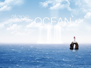 Alone In The Ocean wallpaper 320x240