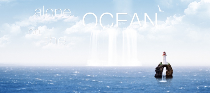 Обои Alone In The Ocean 720x320