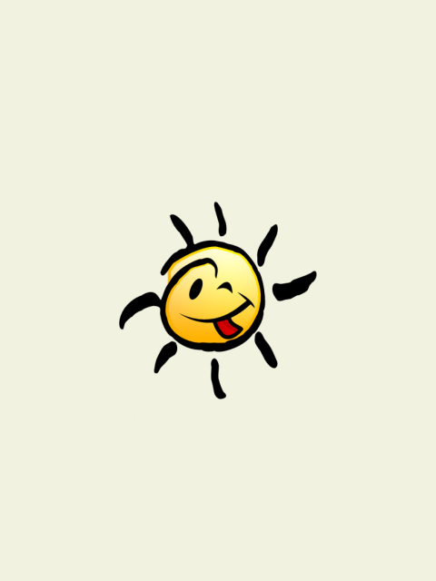 Das Funny Sun Wallpaper 480x640