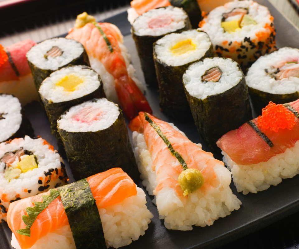 Das For Sushi Lovers Wallpaper 960x800