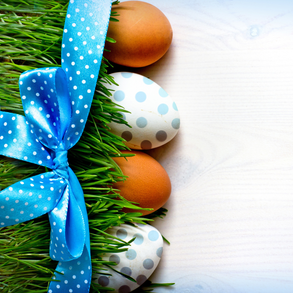 Das Easter Eggs Polka Dot Wallpaper 1024x1024
