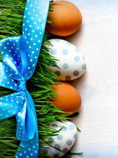 Easter Eggs Polka Dot wallpaper 240x320