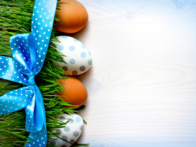 Das Easter Eggs Polka Dot Wallpaper 640x480
