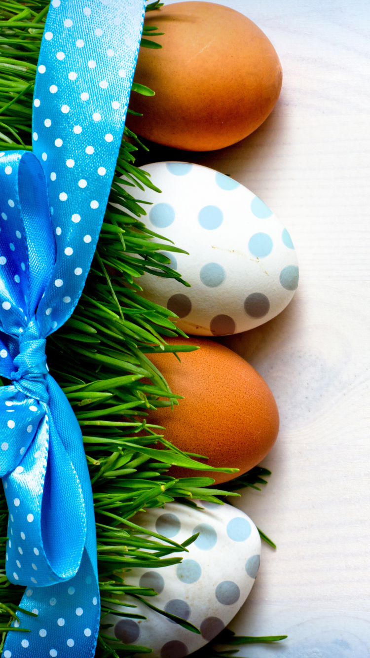 Das Easter Eggs Polka Dot Wallpaper 750x1334