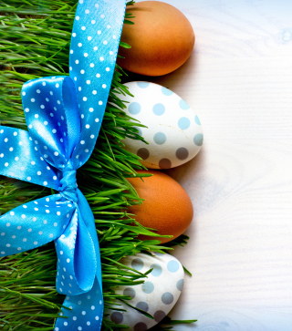 Kostenloses Easter Eggs Polka Dot Wallpaper für 240x320