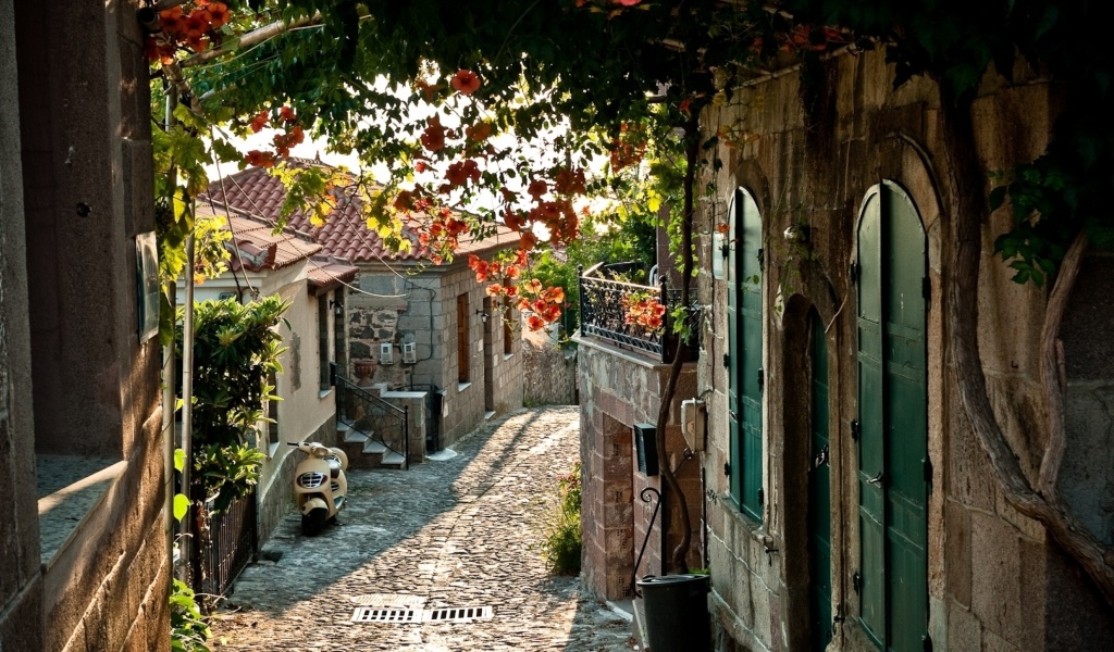 Das Italy Street Sicily Wallpaper 1024x600