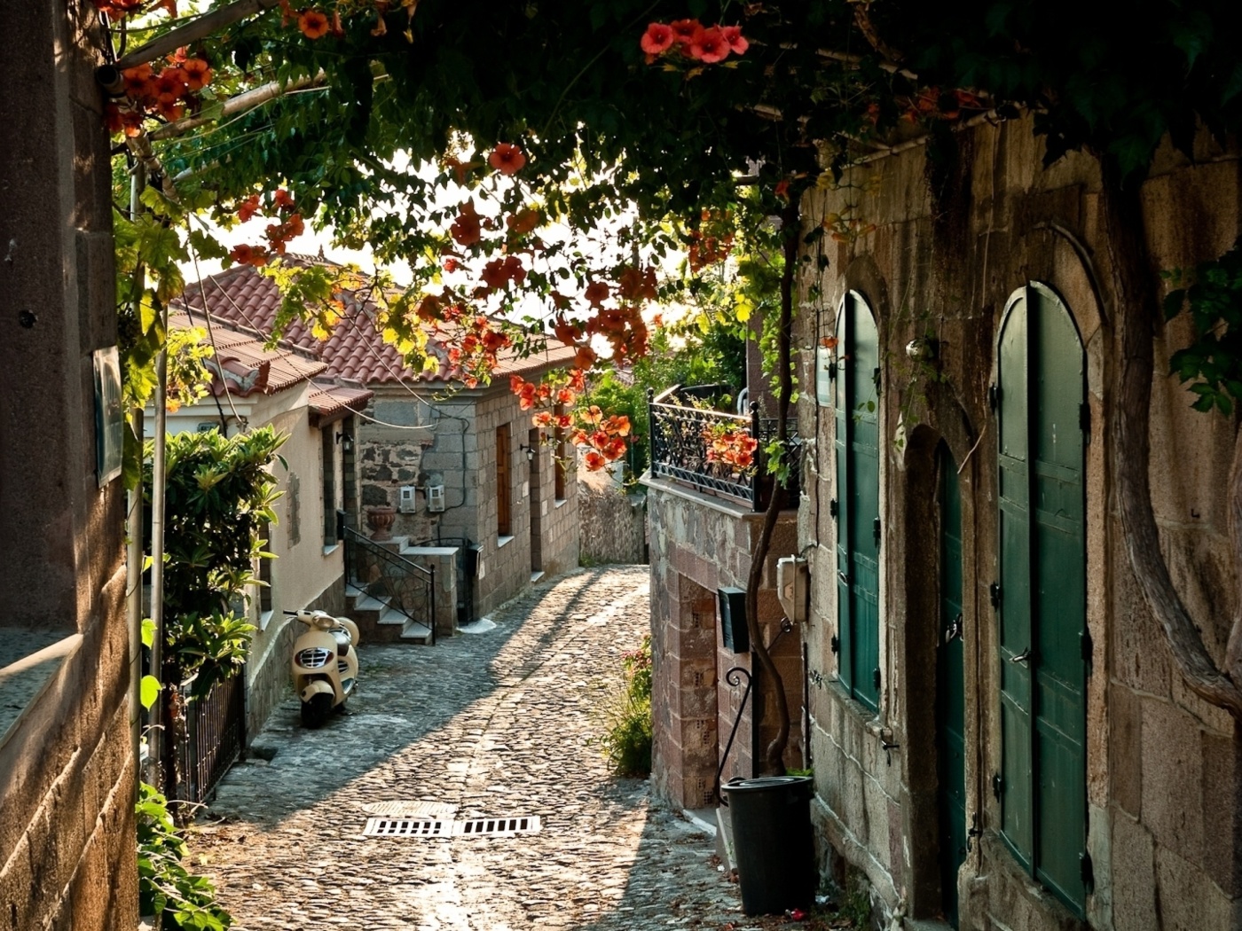 Обои Italy Street Sicily 1400x1050