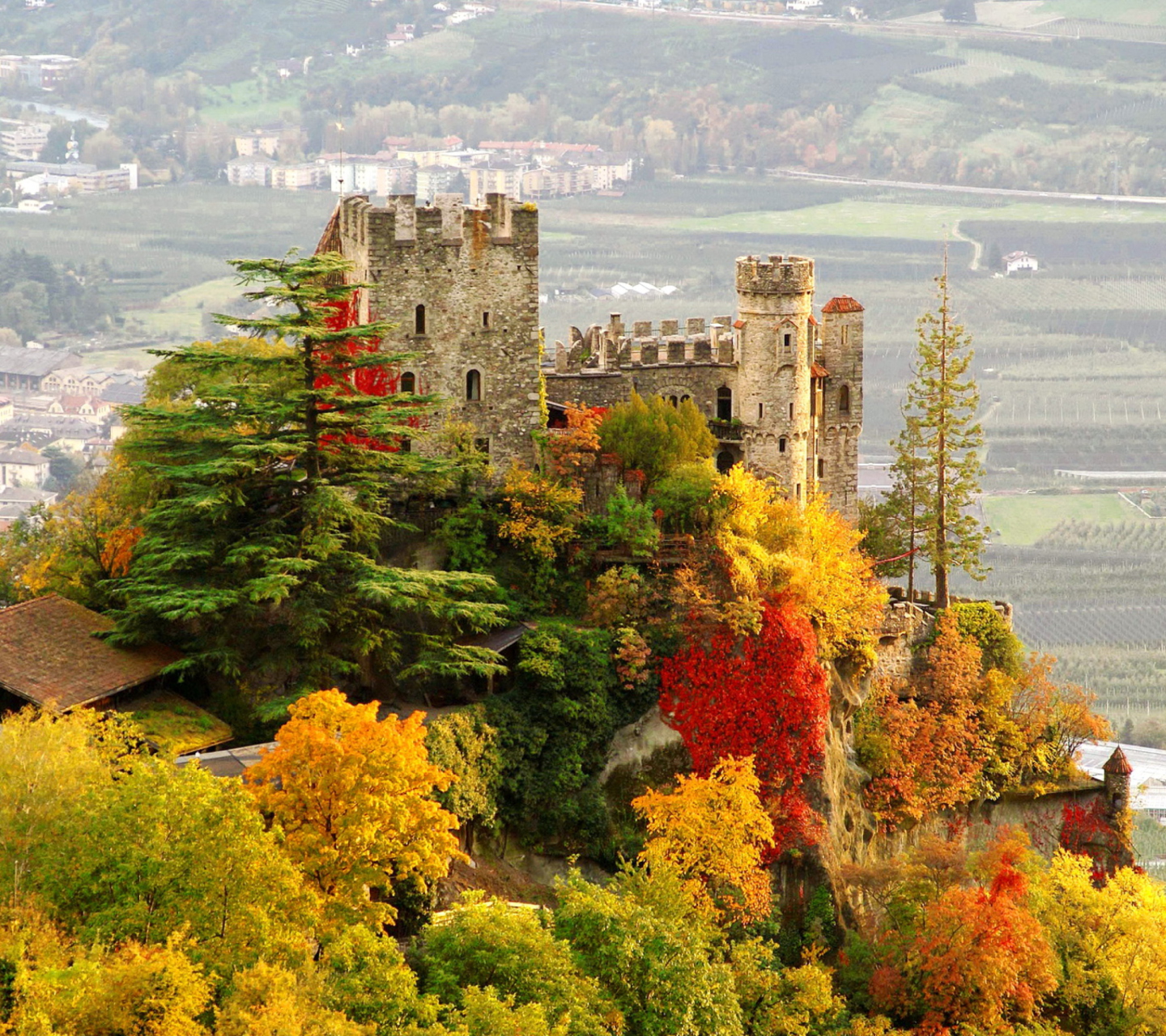 Fondo de pantalla Italy Castle in Brunnenburg 1440x1280