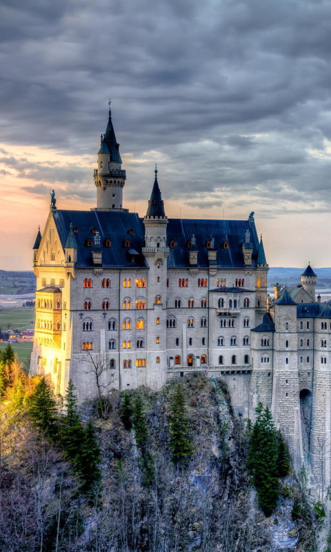 Neuschwanstein Castle, Bavaria, Germany wallpaper 480x800