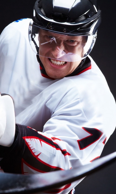 Fondo de pantalla Hockey Player 480x800