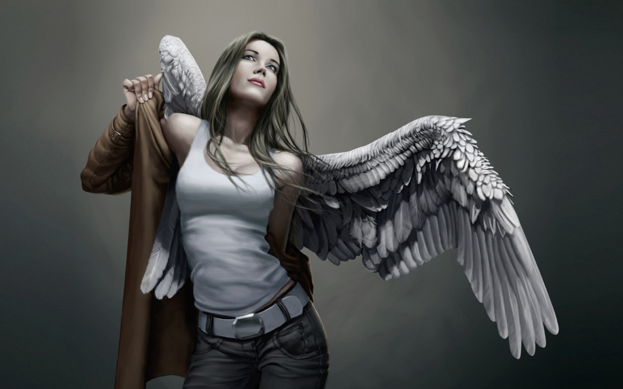Screenshot №1 pro téma Angel Drawn Art 1280x800