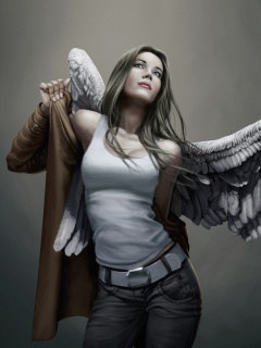 Screenshot №1 pro téma Angel Drawn Art 240x320