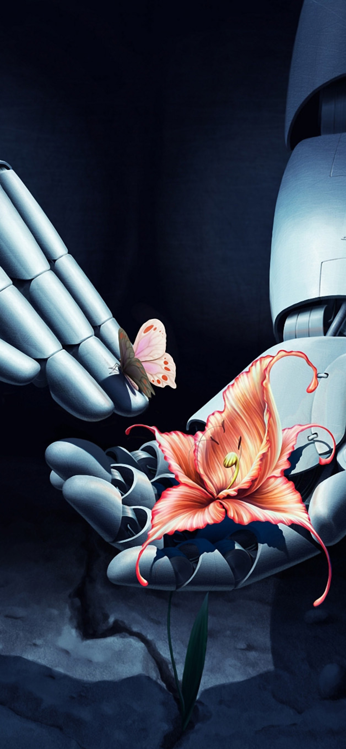 Art Robot Hand with Flower screenshot #1 1170x2532