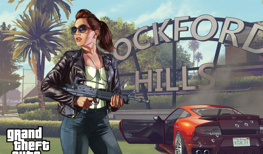 Screenshot №1 pro téma Grand Theft Auto V Girl 1024x600