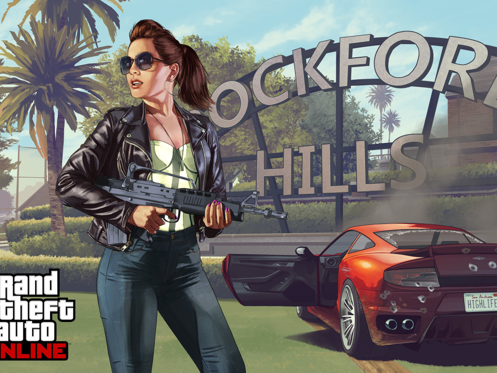 Grand Theft Auto V Girl wallpaper 1024x768