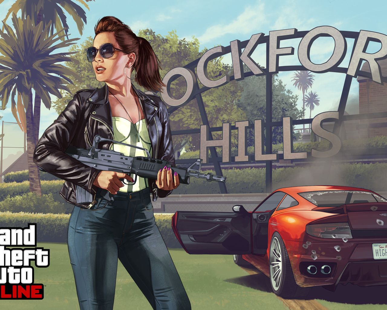 Fondo de pantalla Grand Theft Auto V Girl 1280x1024