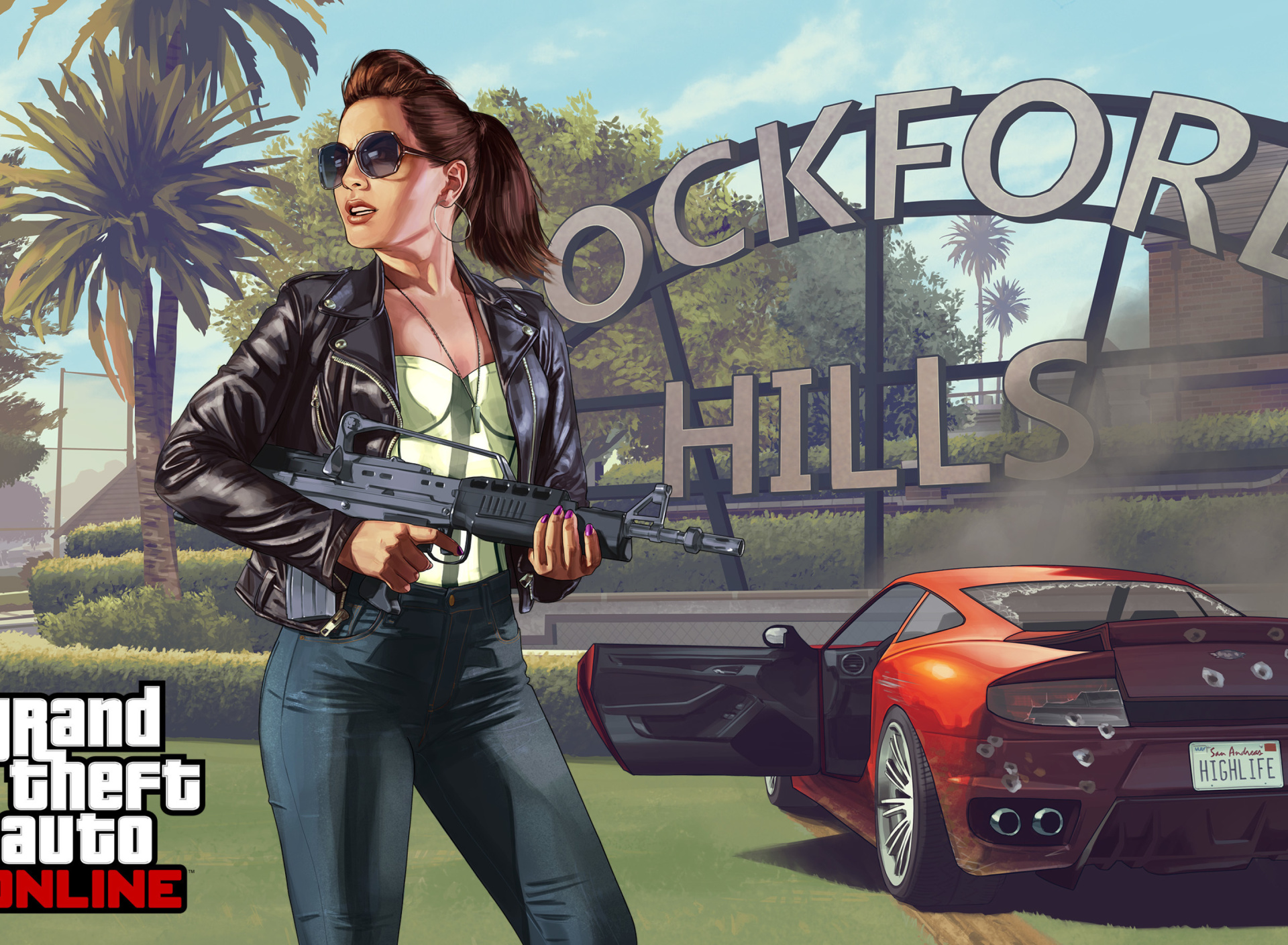 Fondo de pantalla Grand Theft Auto V Girl 1920x1408