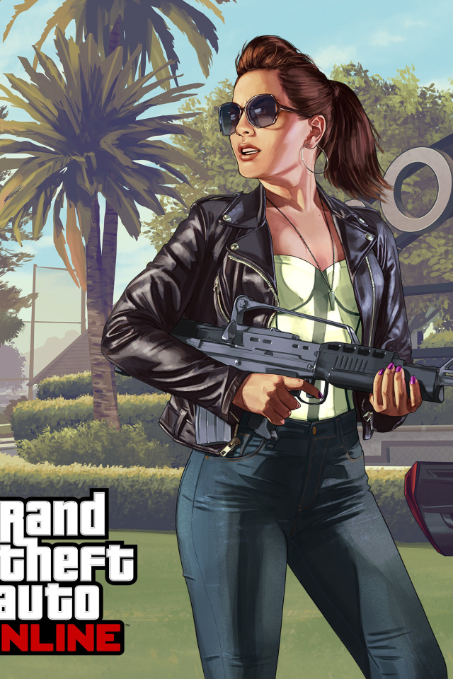 Grand Theft Auto V Girl wallpaper 640x960