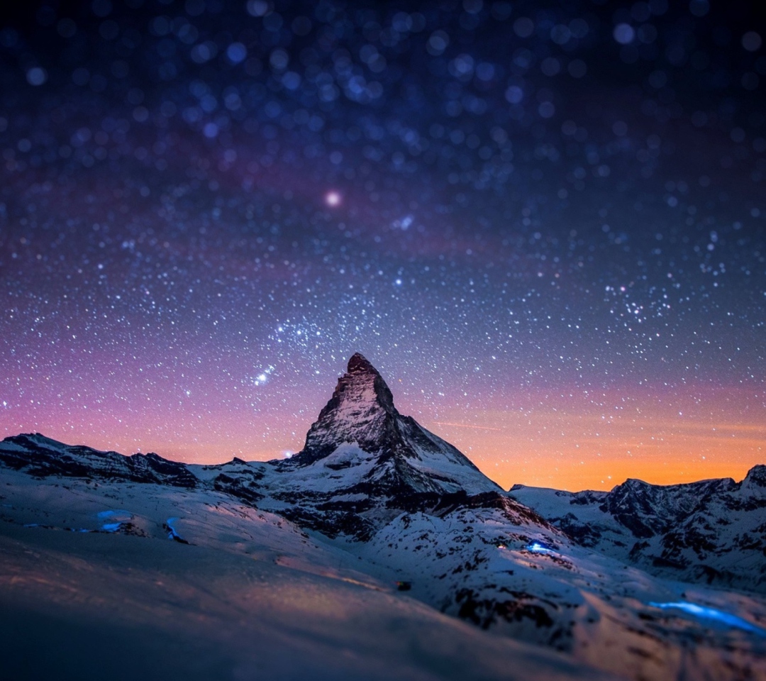 Das Mountain At Night Wallpaper 1080x960