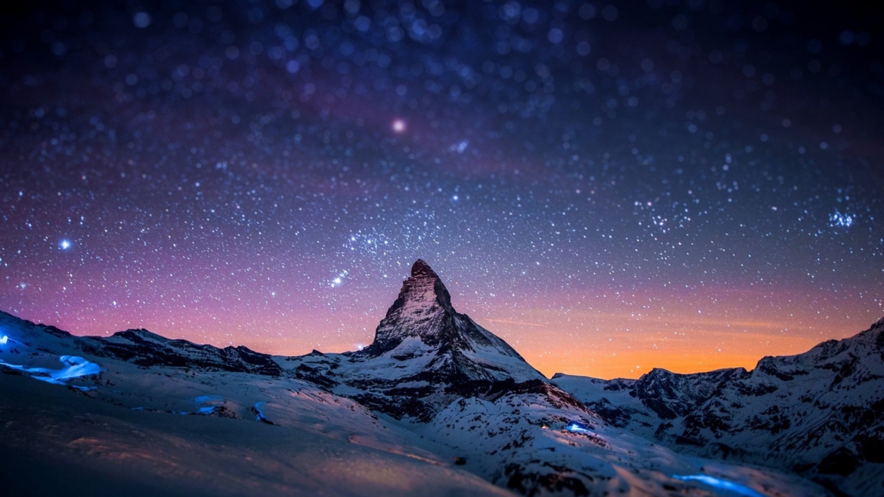 Das Mountain At Night Wallpaper 1280x720